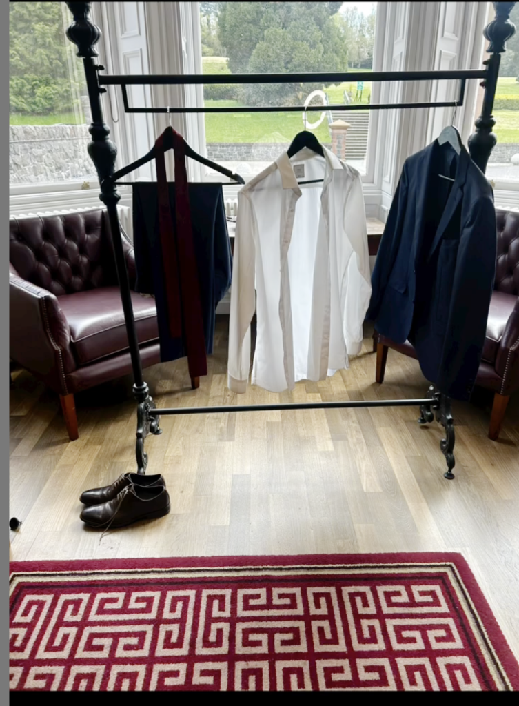 Freshly steamed clothes from Groom the Groom NI